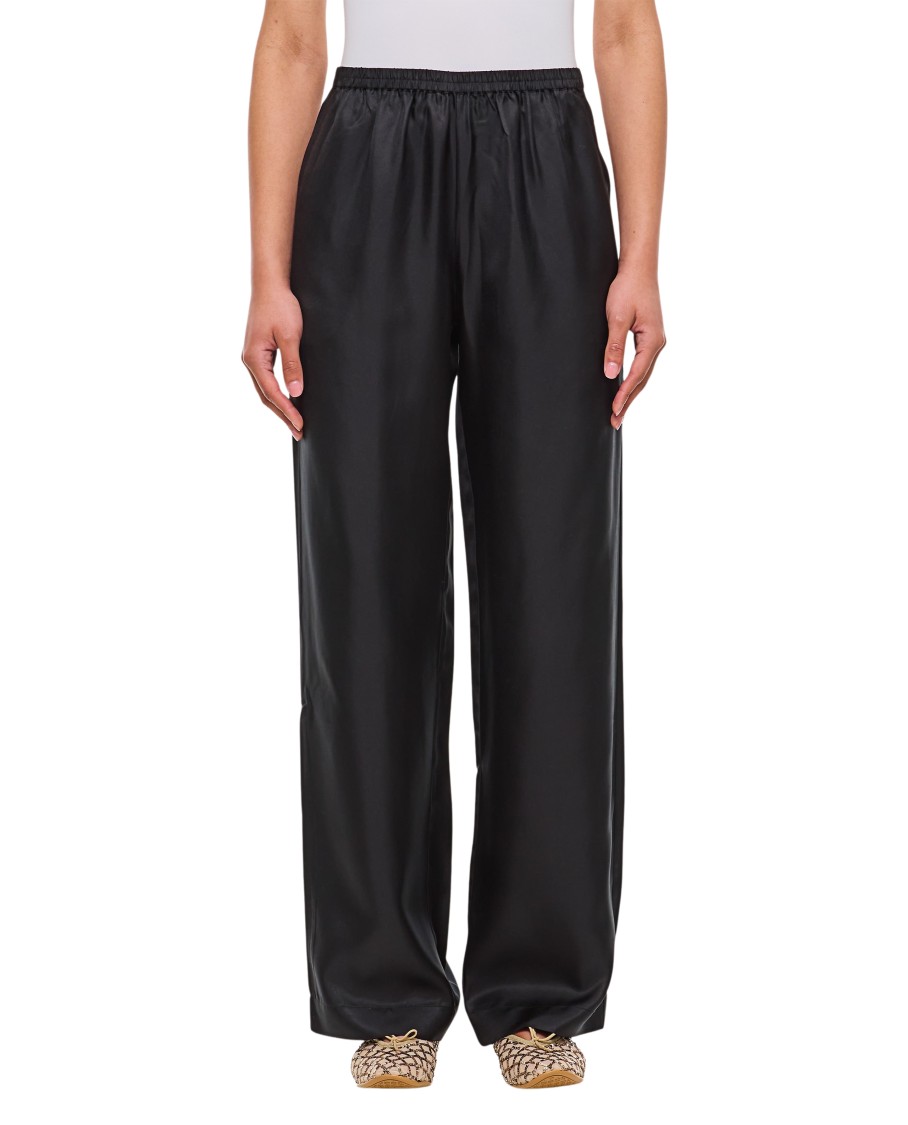 LOULOU STUDIO LOULOU STUDIO BLACK STRAIGHT PANTS