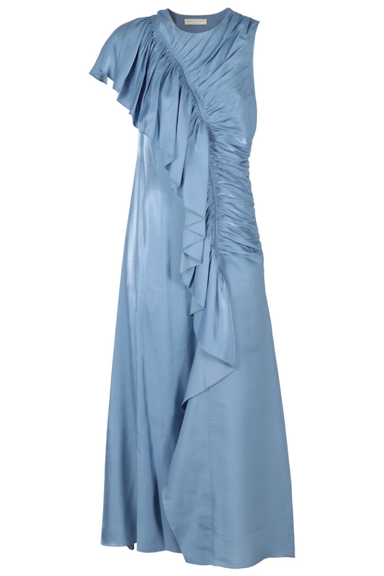 Ulla Johnson Light Blue Lili Long Dress In Blue