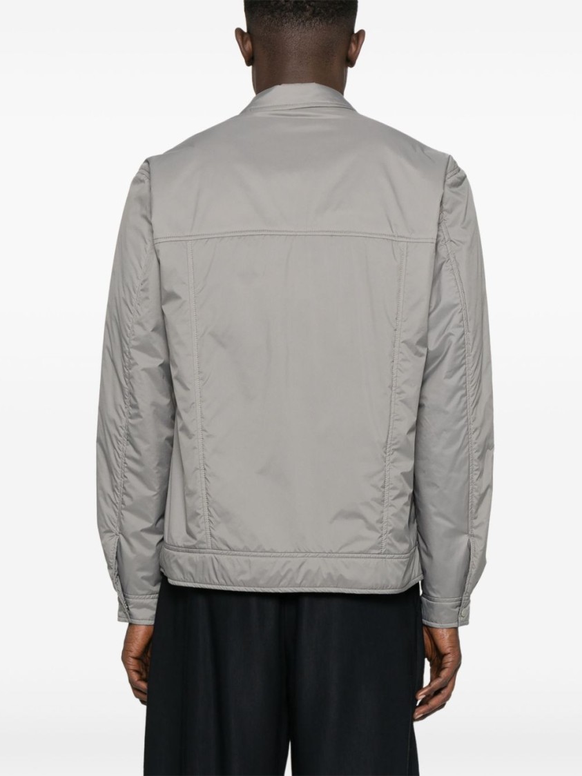 Herno Grey Shirt With Functional Pockets In Gray