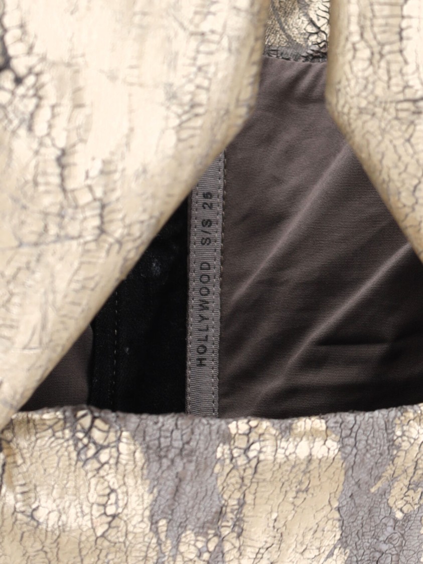 Rick Owens Coated Denim Top With Front Cut-out Neckline