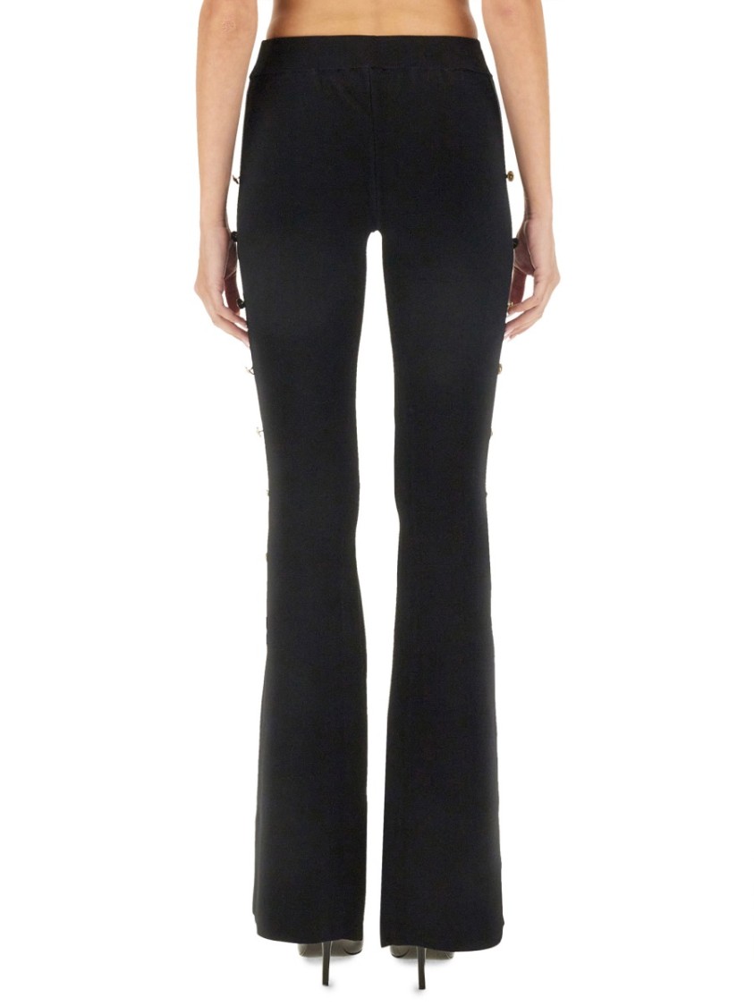 Shop Versace Jeans Couture Cut Out Pants In Black