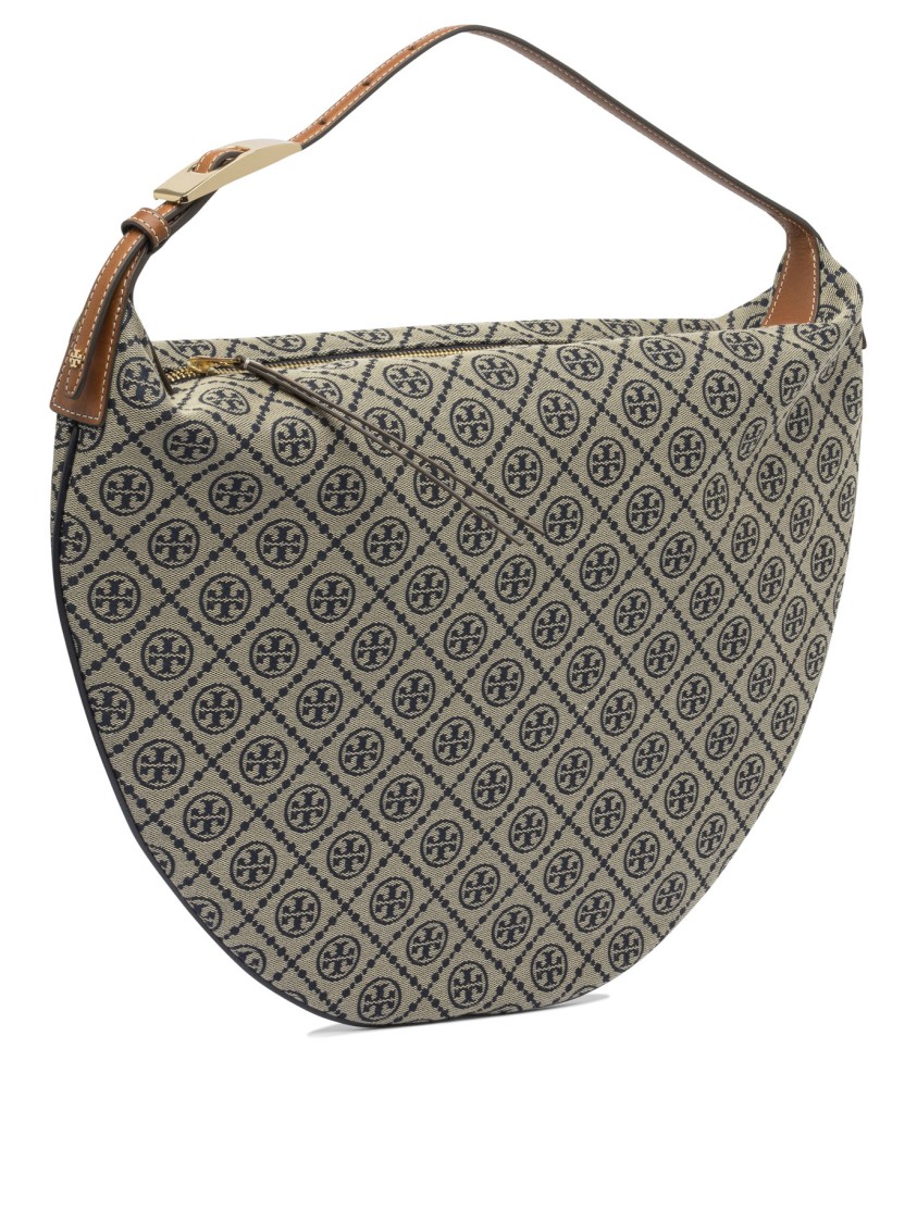 Tory Burch Large T Monogram Jacquard Balloon Bag In Multi