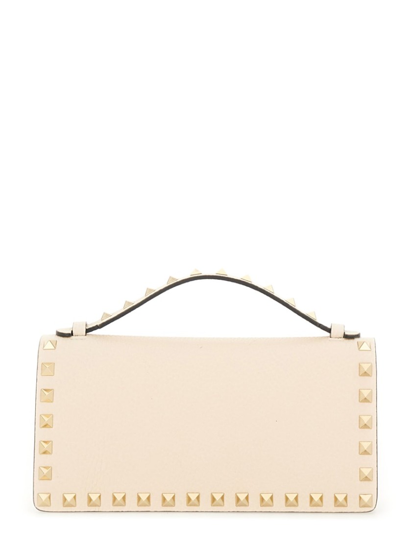 Valentino Garavani "rockstud" Chain Wallet In White