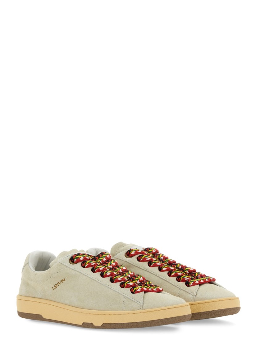 Lanvin Sneaker Cube With Soft Leather Upper In Neutrals