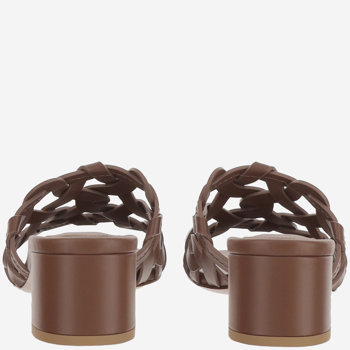 Gianvito Rossi Amalfi Cognac Brown Heel Sandals