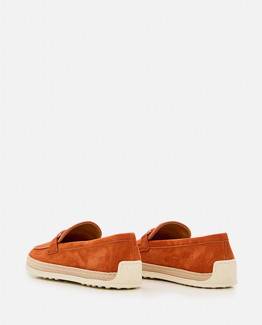 Tod's Gomma Espadrilles Aus Leder In Orange