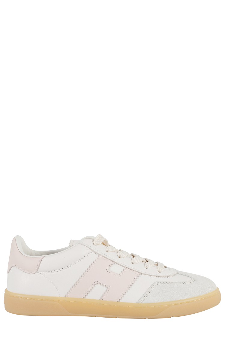 Shop Hogan Cool Laced H Sneakers In White