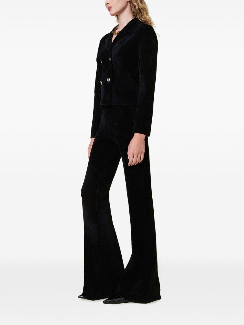 Shop Twinset Twin-set Flared Black Trousers