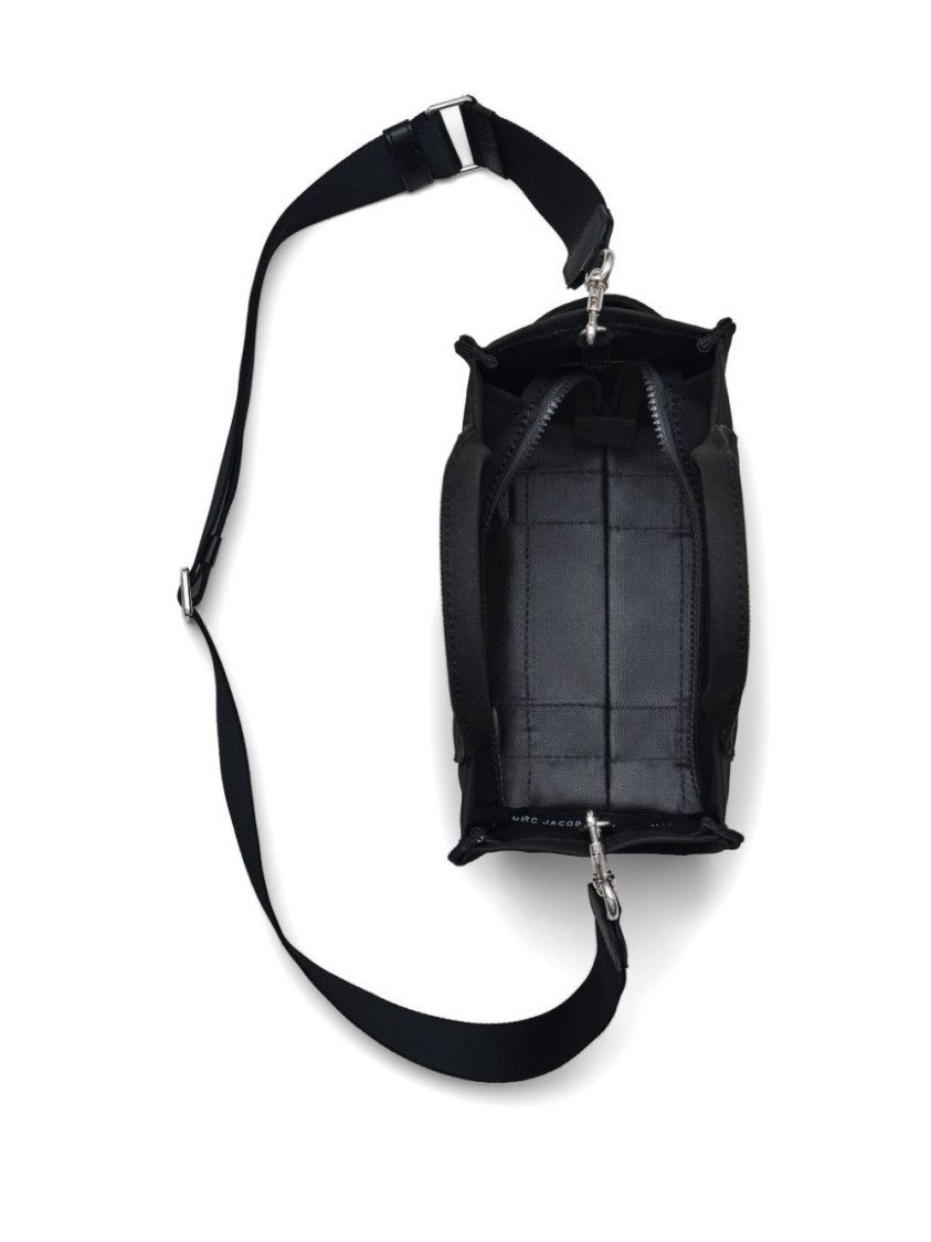 Marc Jacobs Compact Structured Tote Bag With Bold Lettering In Black