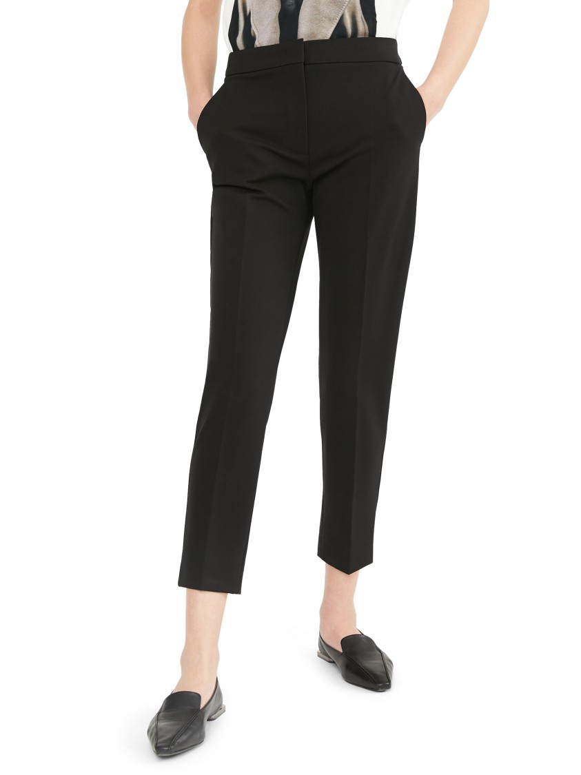 Max Mara Tailored Black Trousers With Smooth Finish And Functional Pockets In Black
