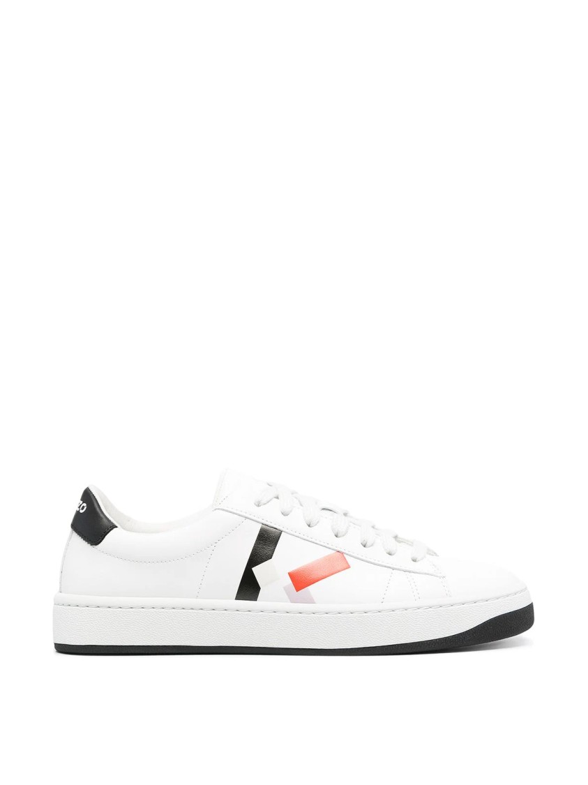 Kenzo Kourt K Logo Low-top Sneakers In White