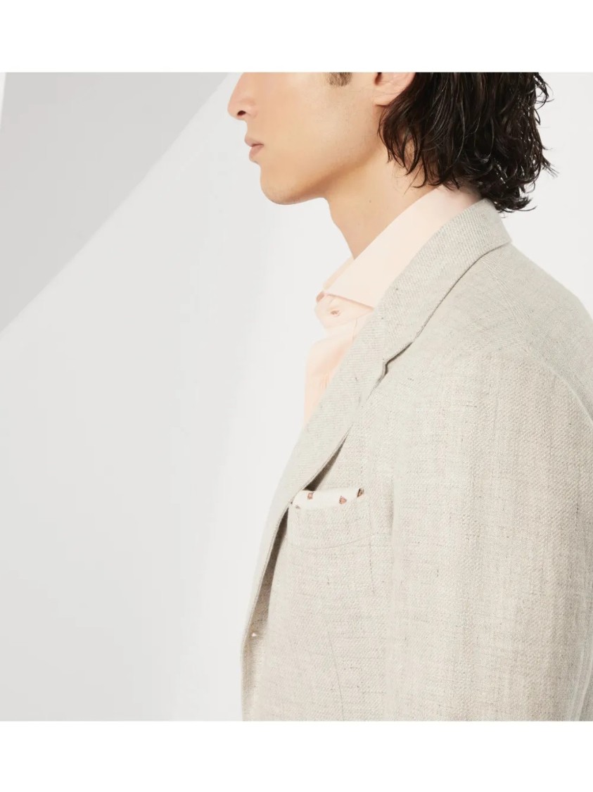 BRUNELLO CUCINELLI BRUNELLO CUCINELLI DECONSTRUCTED JACKET WITH CLASSIC NOTCH LAPEL 
