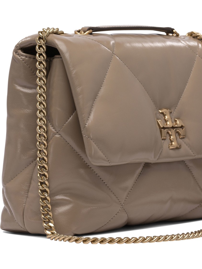 Tory Burch Convertible Diamond Quilted Shoulder Bag In Brown