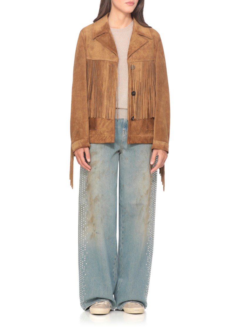 Golden Goose Lightweight Wool Crewneck Sweater With Ribbed Trims In Neutral