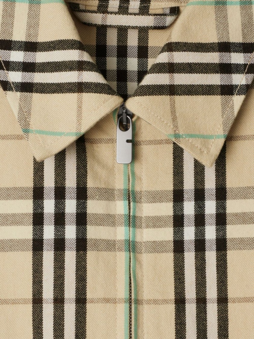 Shop Burberry Beige Vintage Check Jacket In Neutrals