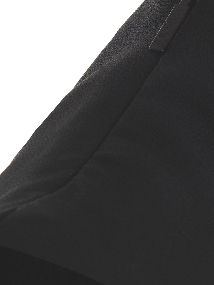 Versace Cut-out Black Midi Dress With Side Split In Black
