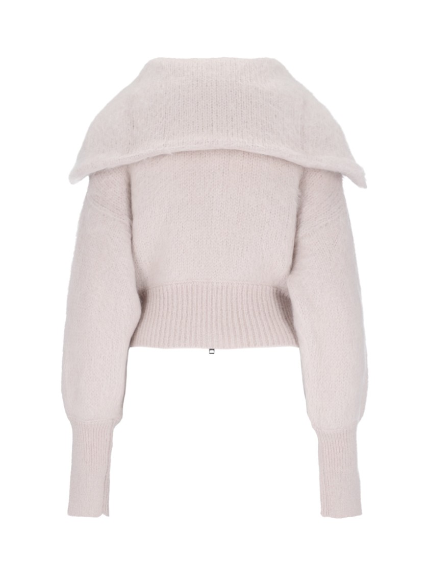 Sa Su Phi Jen Brushed-effect Zip-up Cardigan In Pink