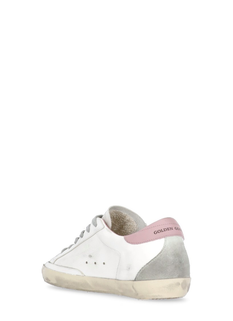 Golden Goose Deluxe Brand White Smooth Leather Sneakers In White