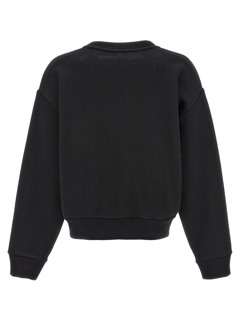 Alexander Mcqueen Cotton Crew-neck Sweatshirt In Black