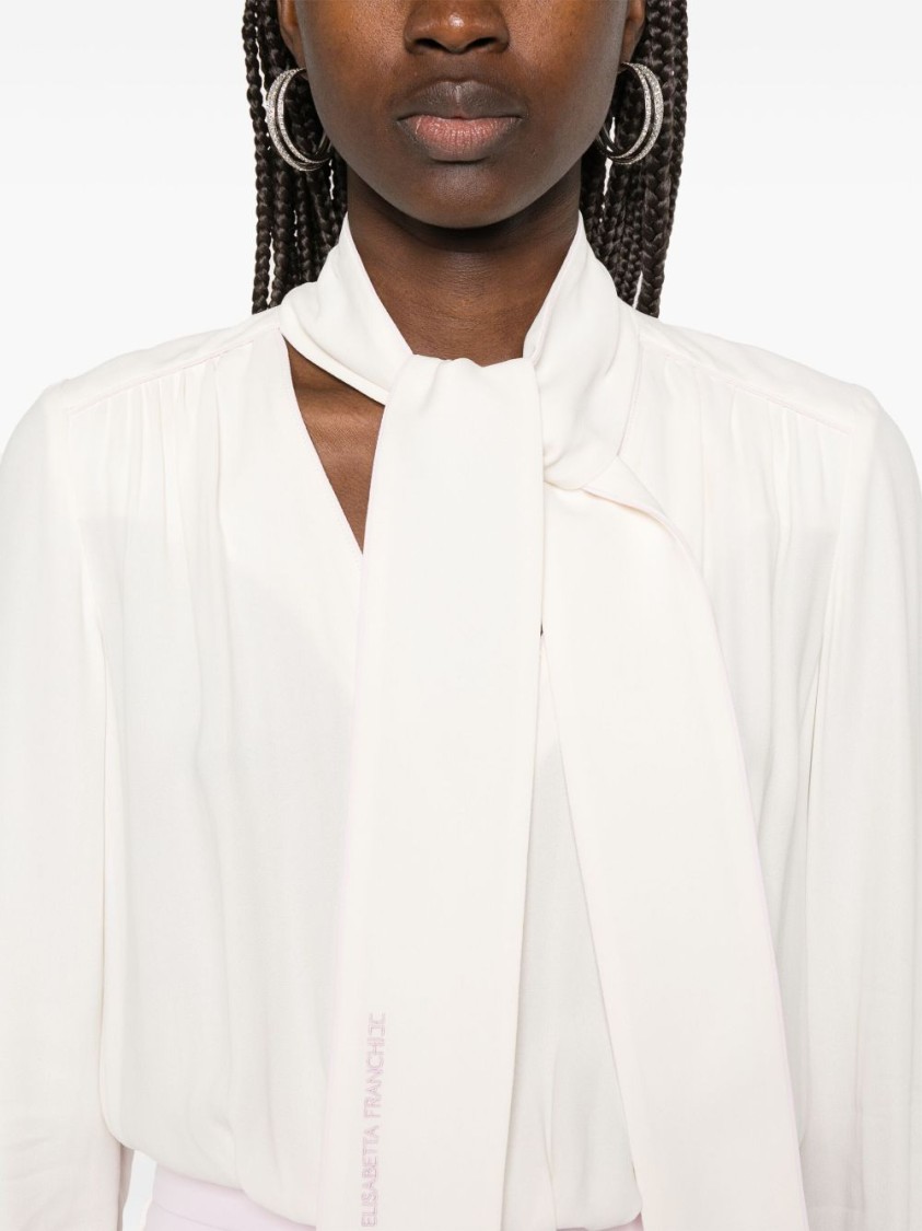 Elisabetta Franchi Chain-embellished Jumpsuit In White