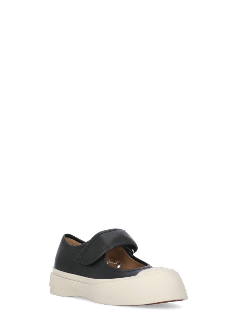 Shop Marni Mary Jane Sneakers In Black