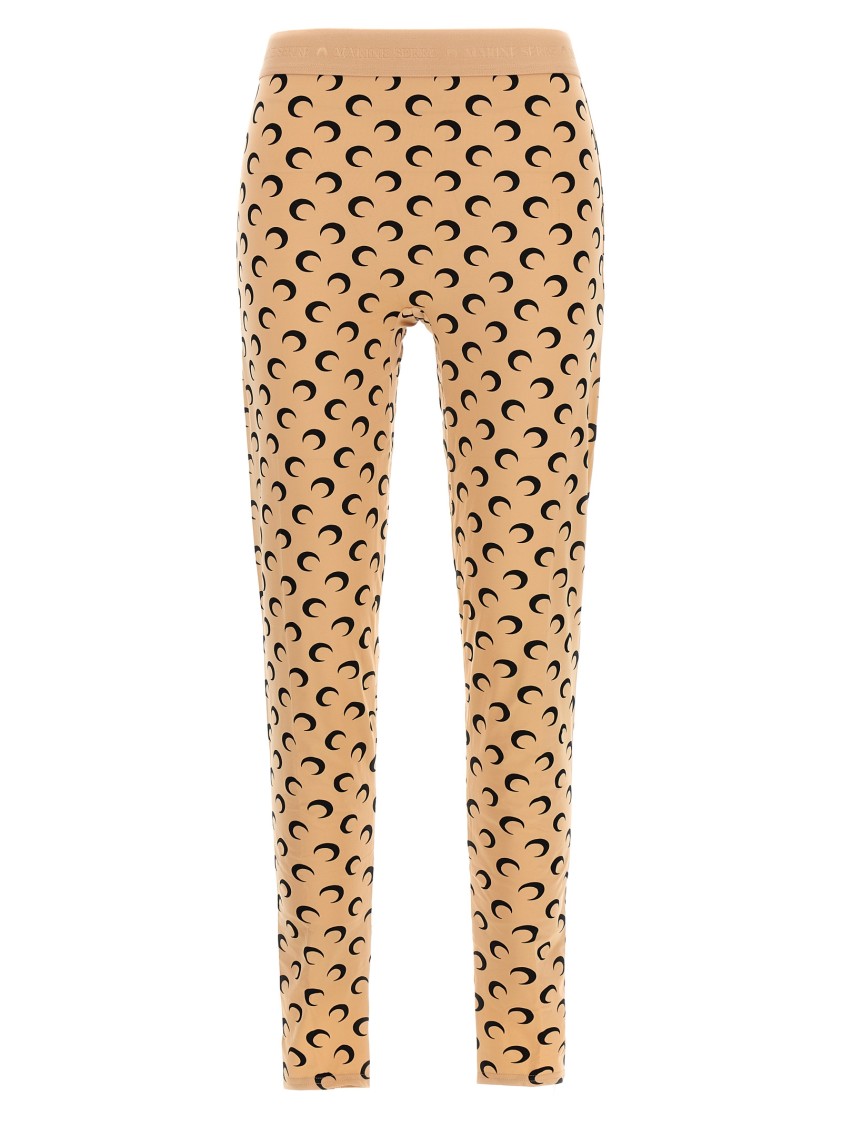 Marine Serre Moon Printed' Leggings In Nude