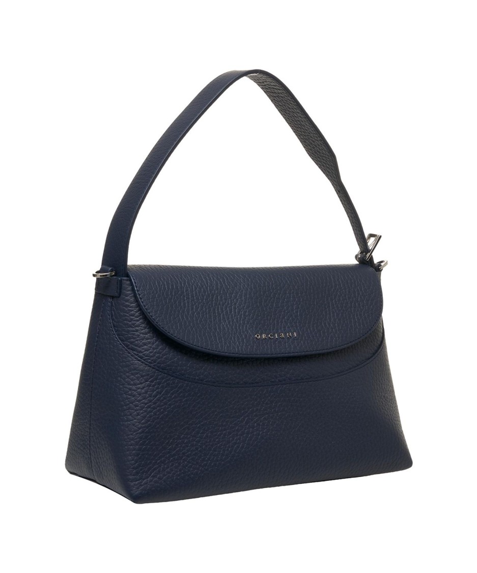 Orciani Blue 'nana' Leather Shoulder Bag In Blue