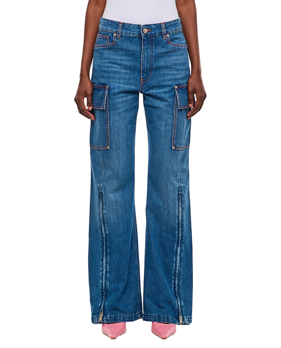 デニム・ジーパン STELLA MCCARTNEY FRONT ZIP CARGO DENIM Stella Mccartney Front Zip Cargo Denim Jeans | THE LIST