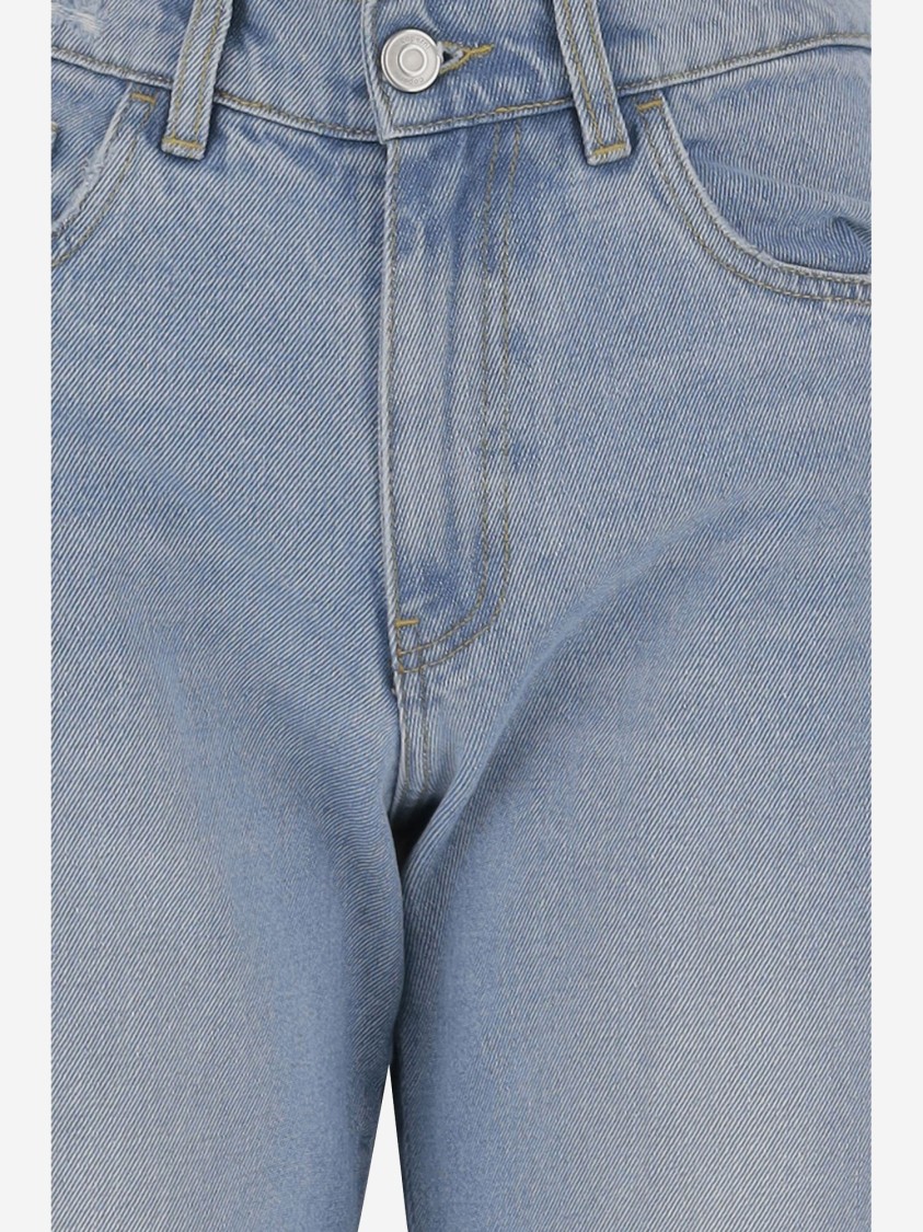 Shop Coperni Cotton Denim Jeans In Blue