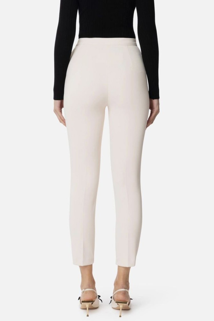 パンツ Elisabetta Franchi High-Waist Tailored Trousers With Subtle Elisabetta Franchi High-Waist Tailored Trousers With Subtle