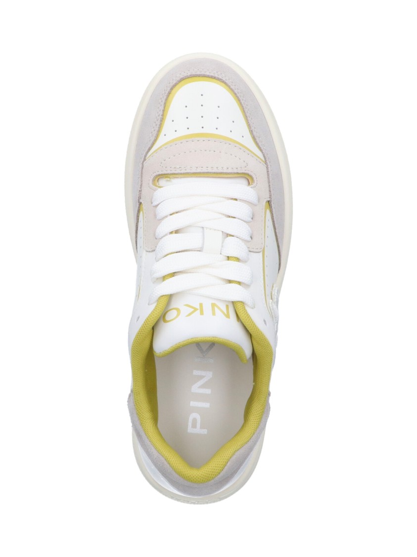 Shop Pinko Logo Low-top Sneakers – White/nylon