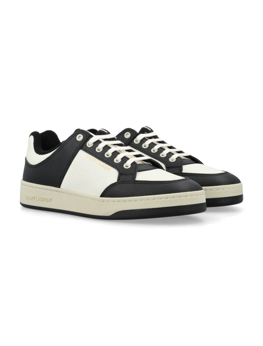 Shop Saint Laurent Sl/61 Low Top Sneakers In Black