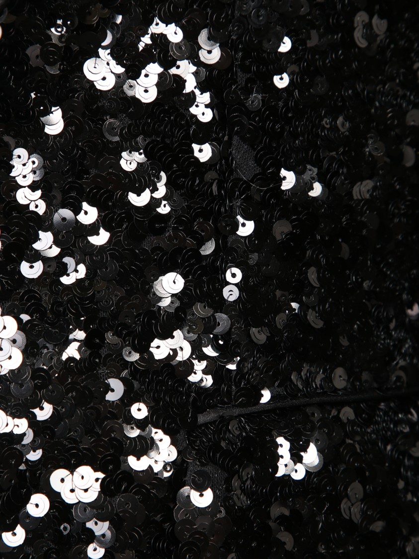 Dolce & Gabbana Sequined Tuxedo Jacket In Black