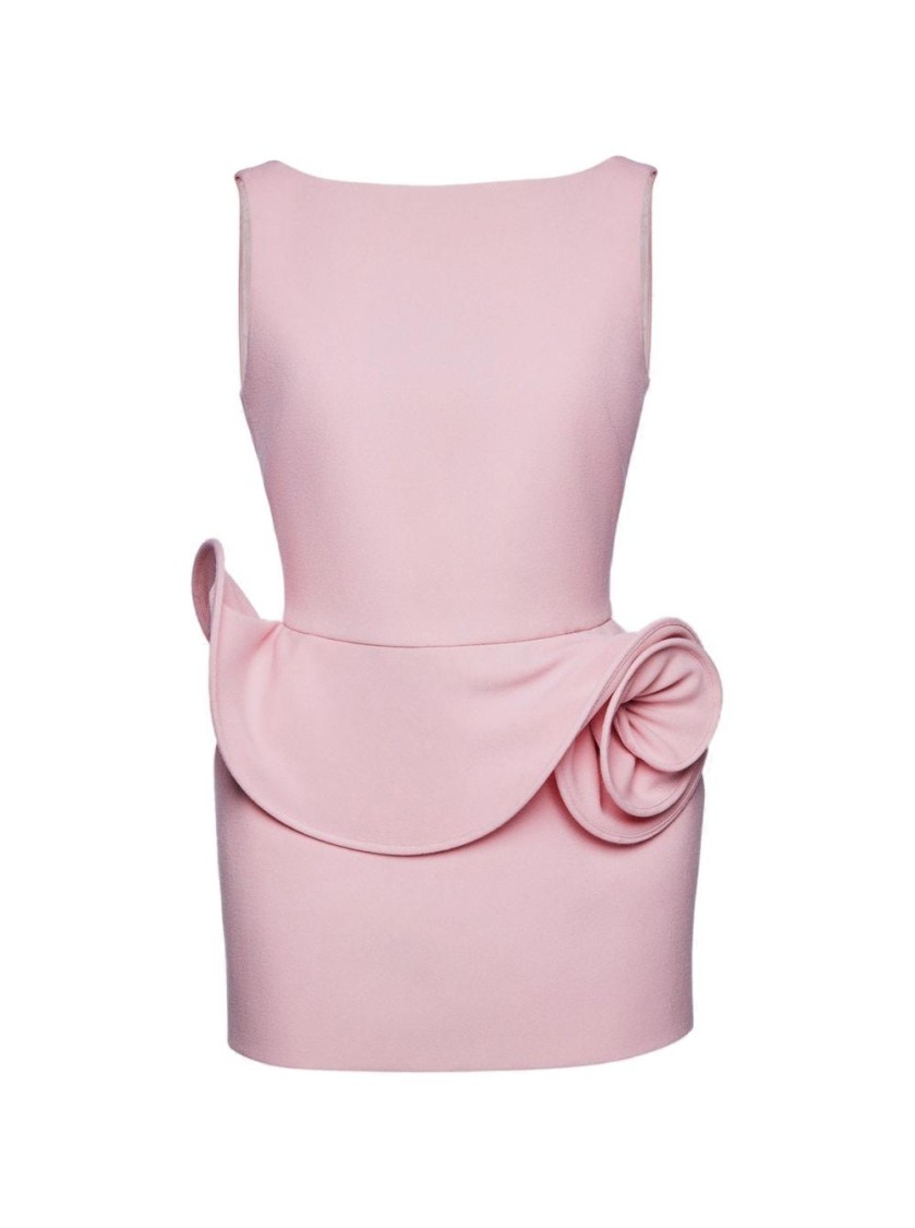 Magda Butrym Floral Applique Dress Pink In Pink