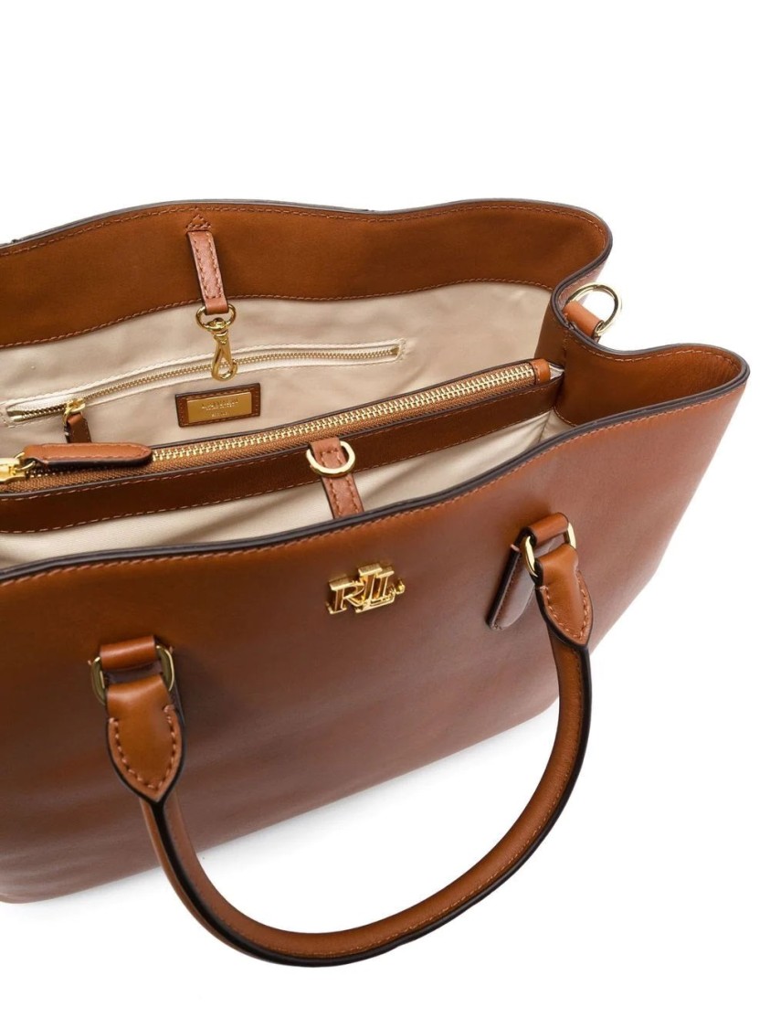 Ralph Lauren Lauren Mary Large Satchel Bag In Red