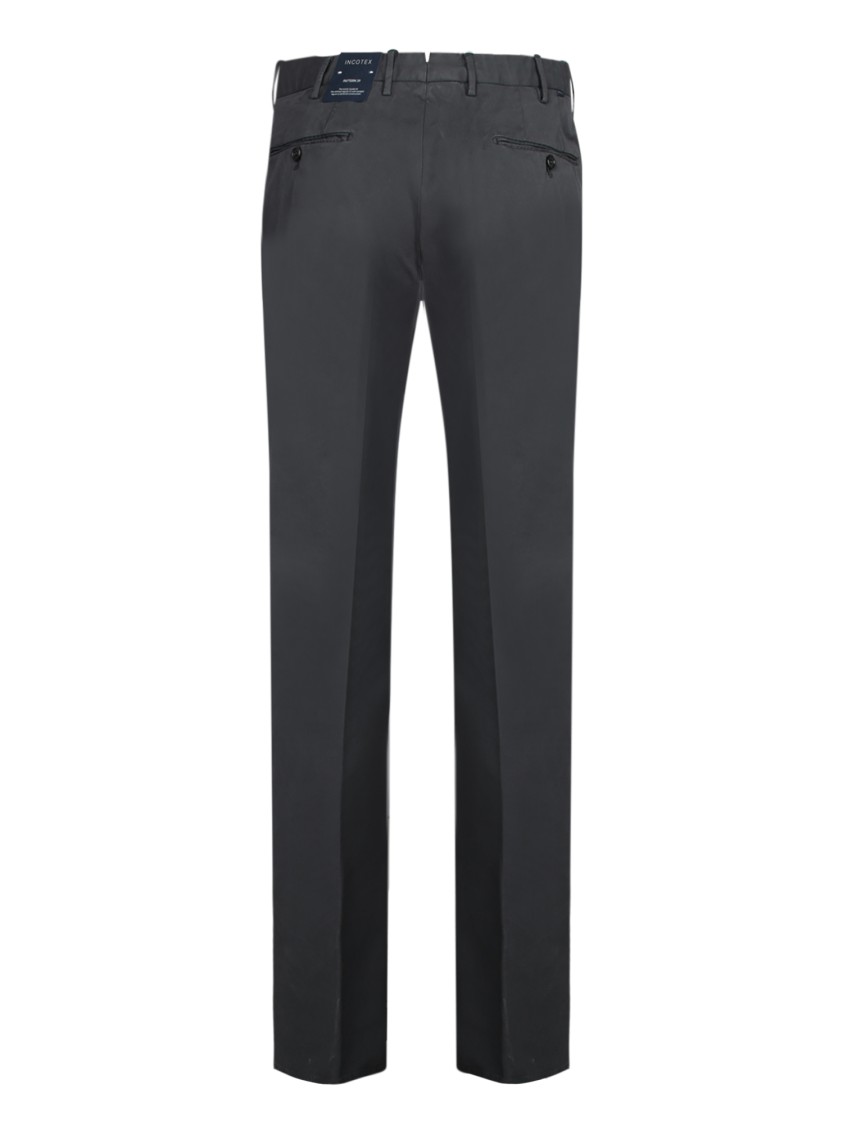 Incotex Tailored Grey Trousers With Classic Button Closure In Gray