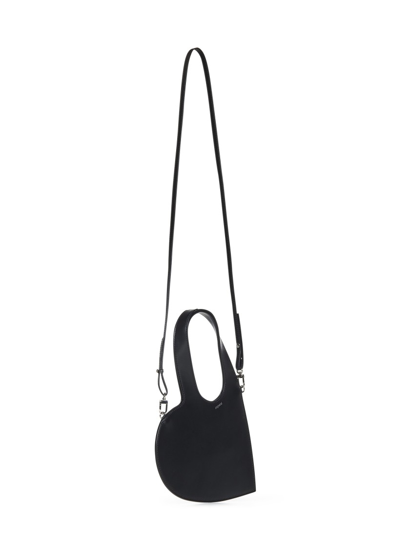 Shop Coperni Heart-shaped Crossbody Bag In Black