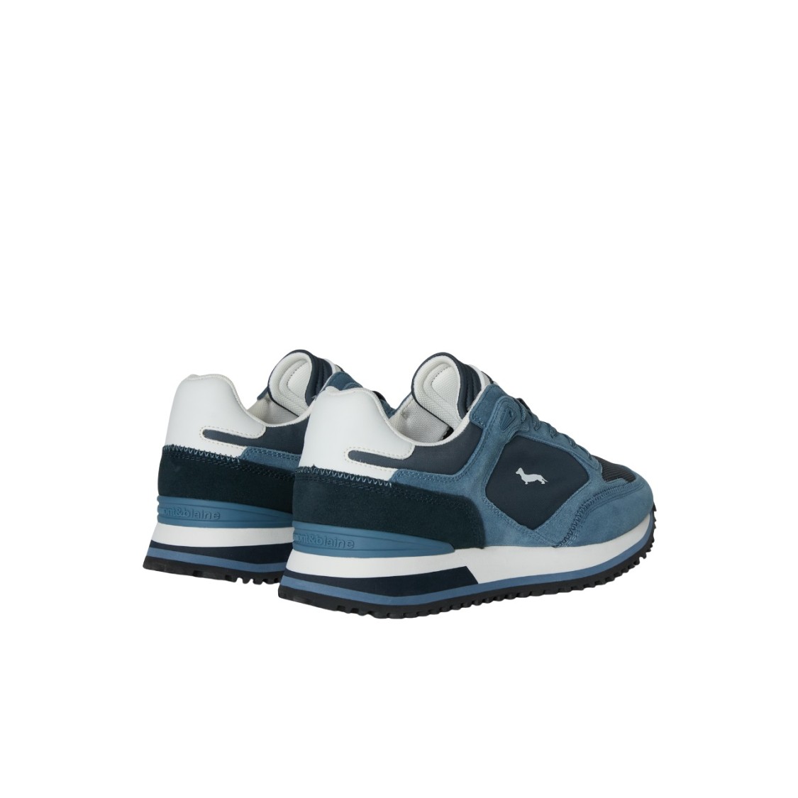 Harmont & Blaine Dynamic Blue Sneakers With Suede In Blue