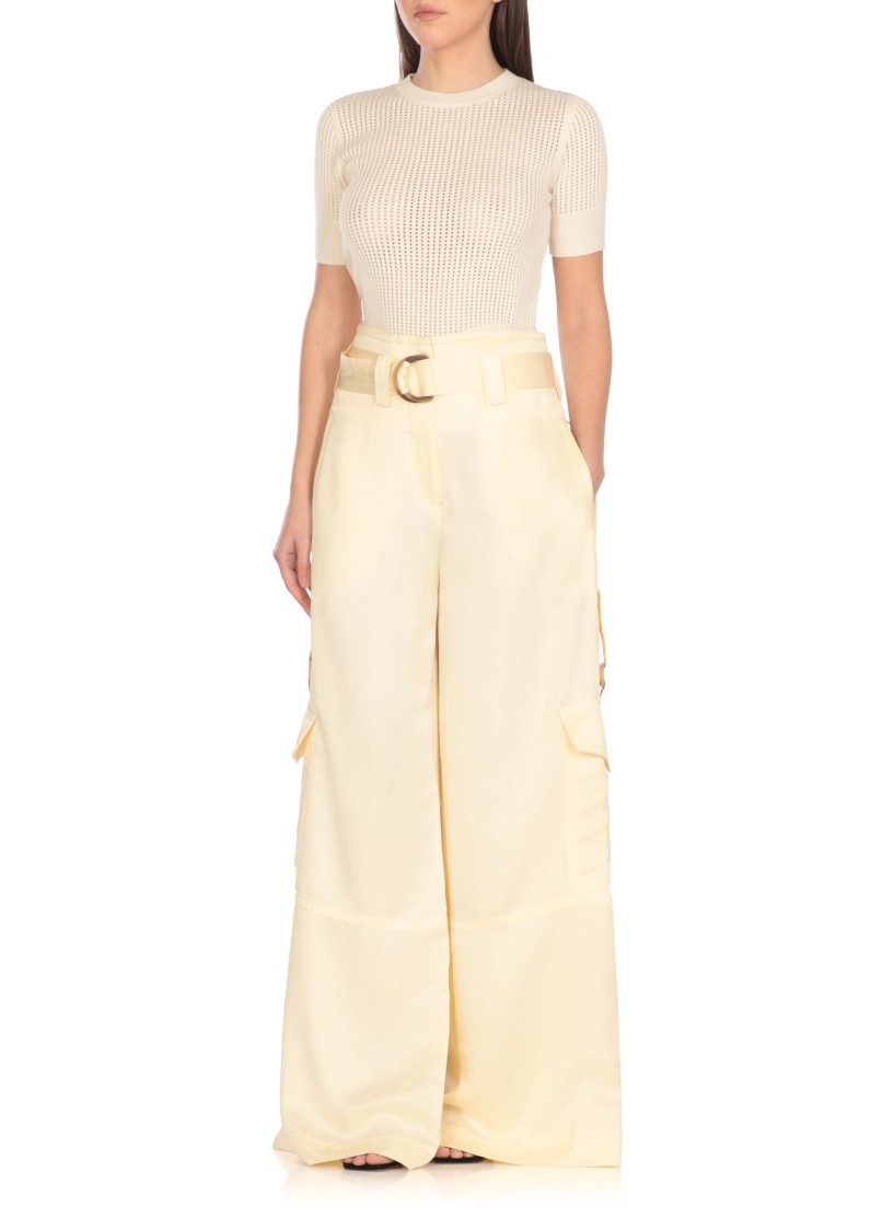 Zimmermann Pants In Yellow Viscose
