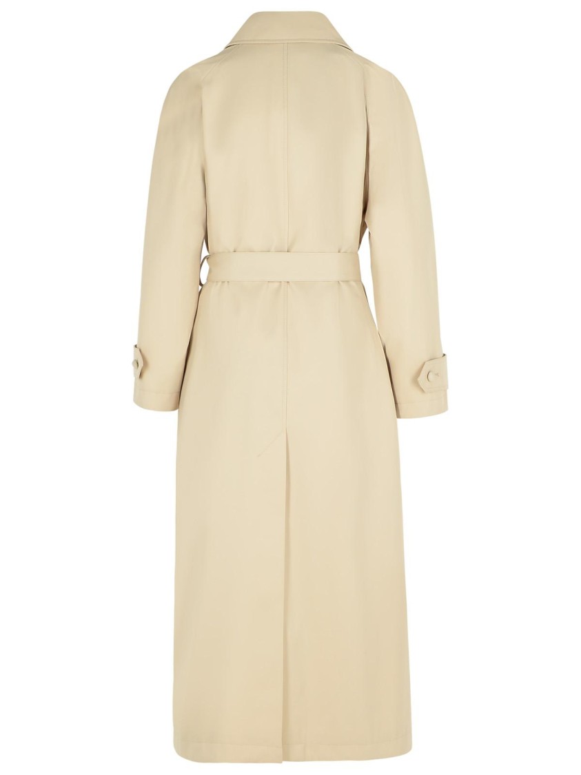 Dolce & Gabbana 'over' Beige Polyester Blend Trench Coat In Neutrals