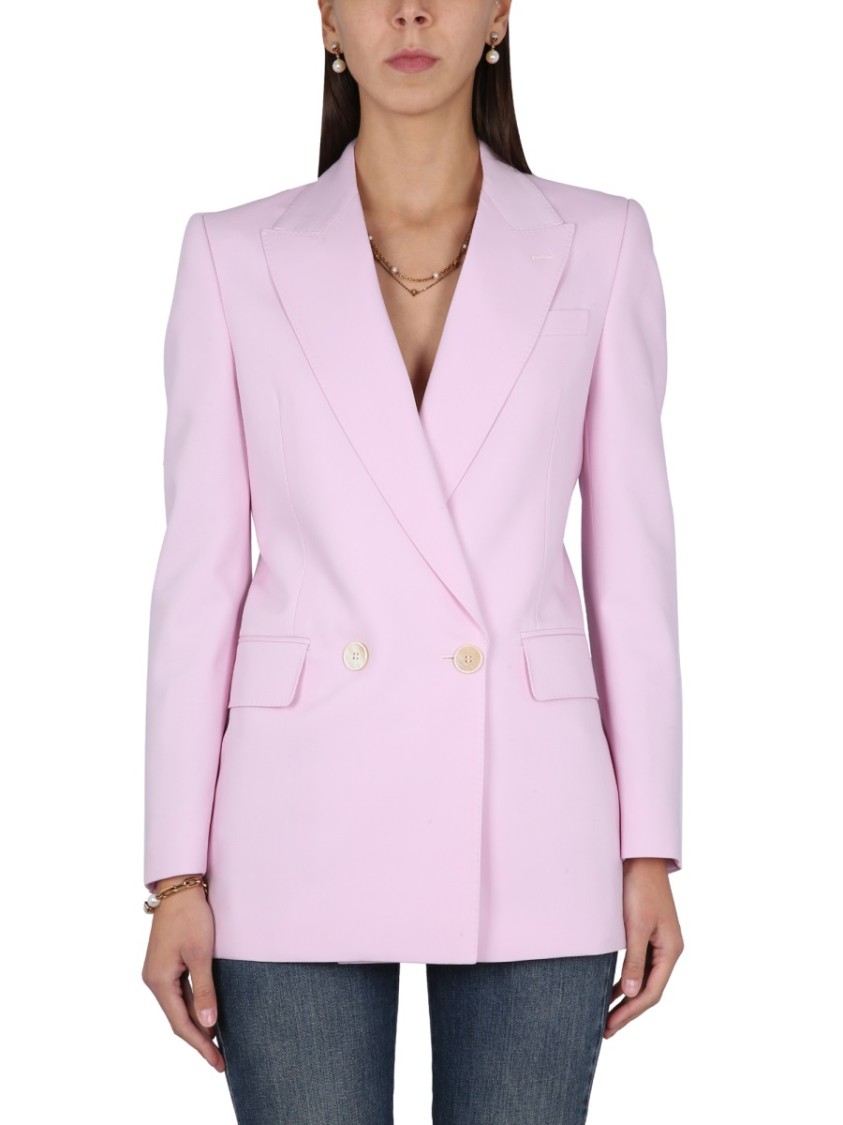 Alexander Mcqueen Veste De Tailleur En Laine In Pink