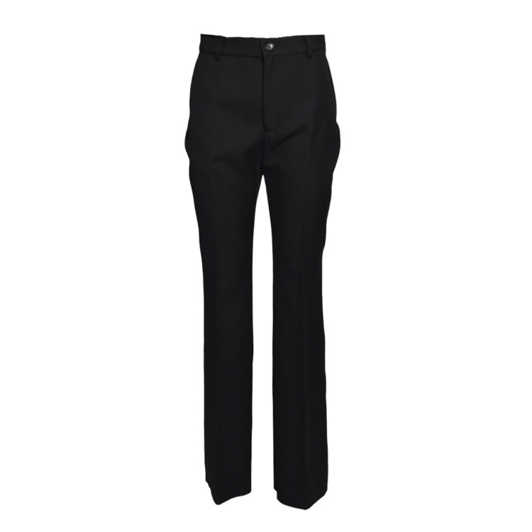 Bally Black Wool Flared Pants in Black | THE LIST