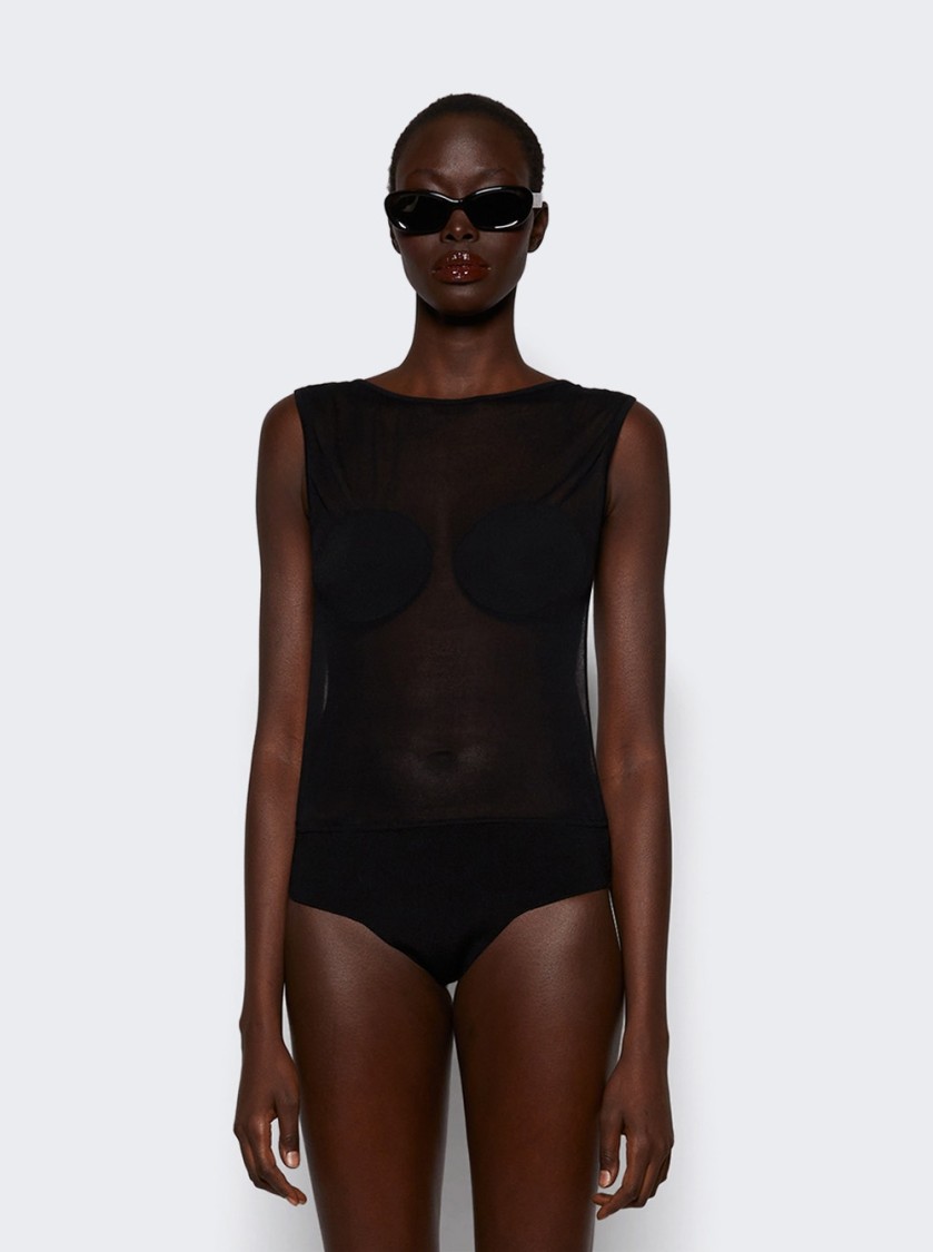 Shop Jacquemus Platano Bodysuit Black