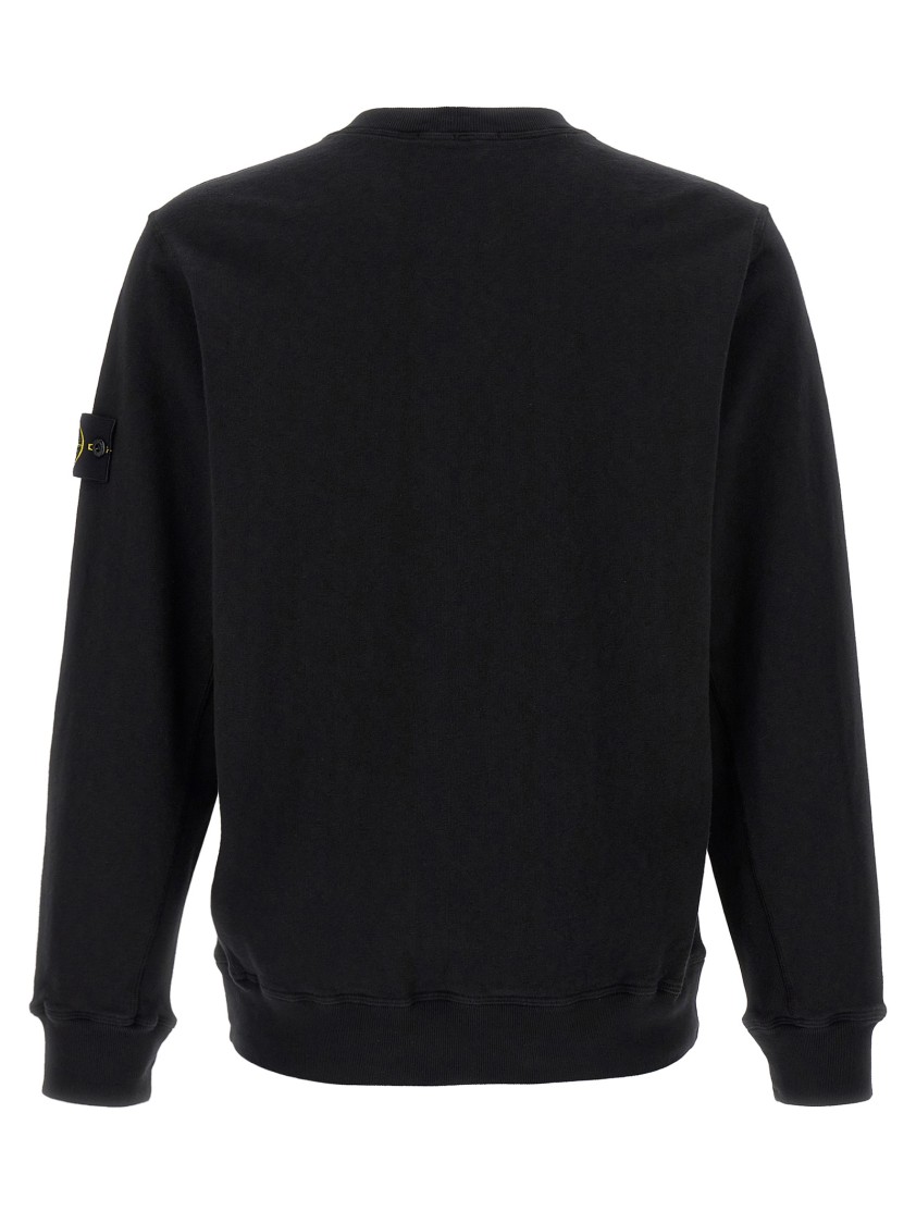 Stone Island Light Rws Pure Wool Sweater In Black