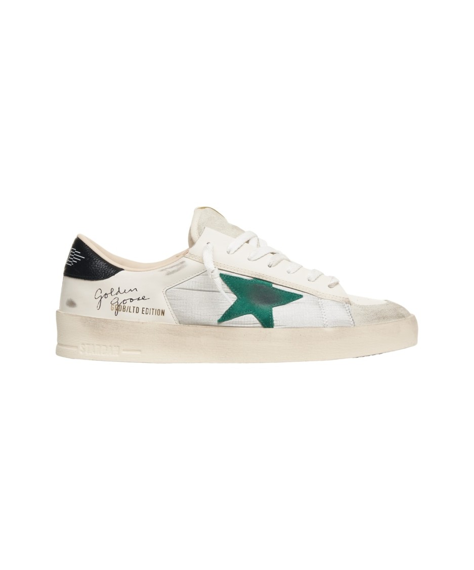 Golden Goose Stardan Leather Sneakers In White