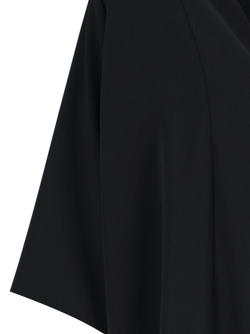 Shop Mm6 Maison Margiela Mm6 By Maison Margiela V-neck Midi Dress – Black