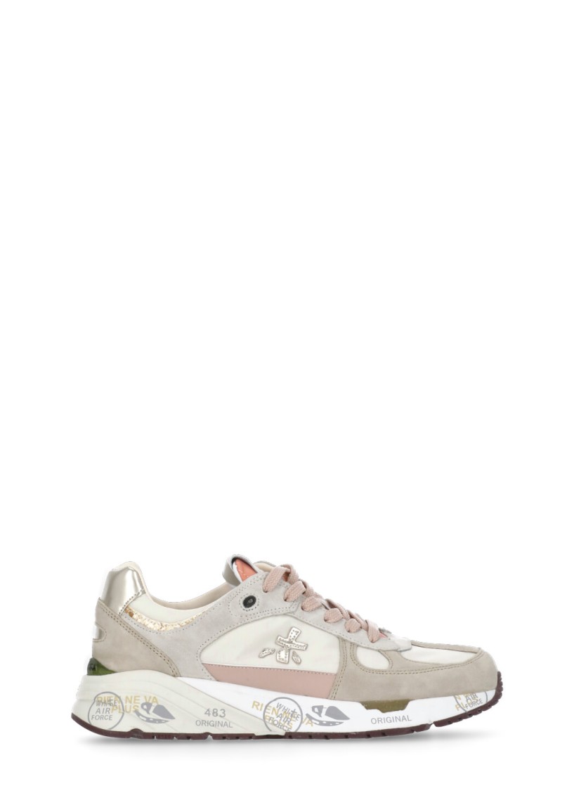 スニーカー PREMIATA Women Sneakers 419649 MASED Beige Premiata Mased Beige Leather And Nylon Sneakers | ModeSens