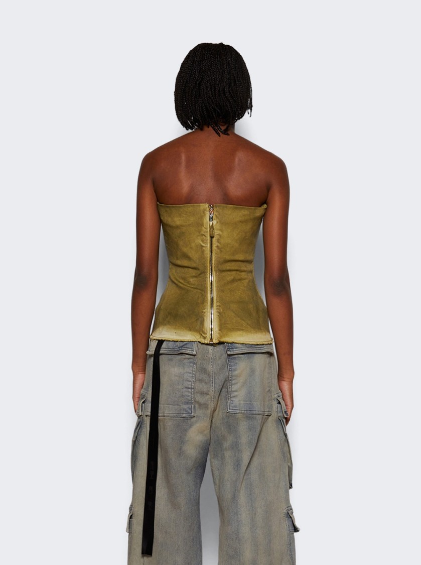 Rick Owens Drkshdw Drkshdw By Rick Owens Porterville Stretch Denim Bustier Top