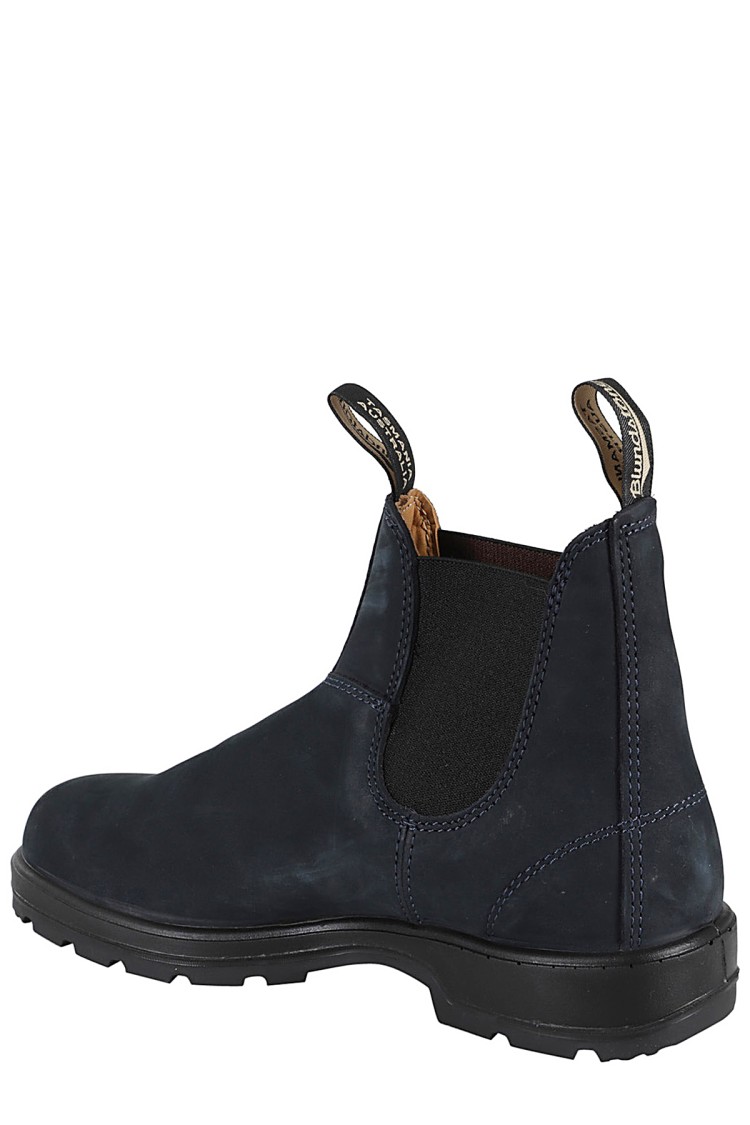 Blundstone Suede Ankle Boot With Elastic Inserts In Blue