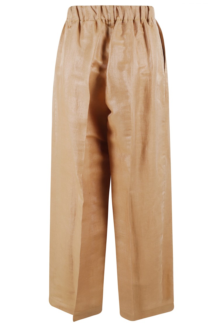 Shop Alysi Straight Crystal Linen Pants